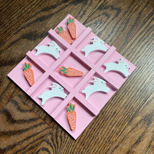 Tic-Tac-Toe Eater theme Game Pink One Size